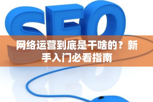网络运营到底是干啥的？新手入门必看指南