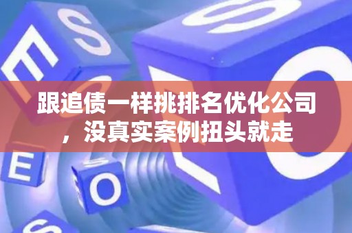 跟追债一样挑排名优化公司，没真实案例扭头就走