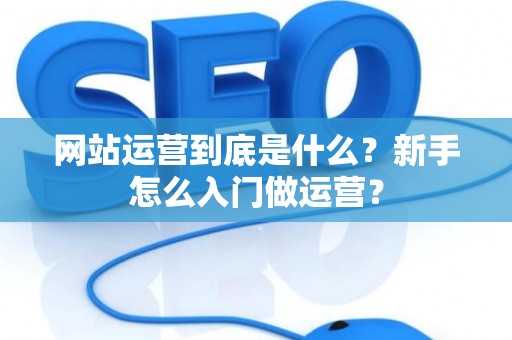 网站运营到底是什么？新手怎么入门做运营？