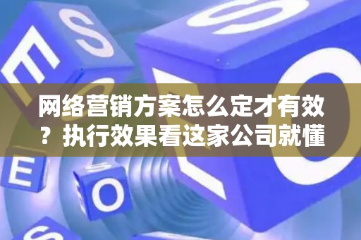 网络营销方案怎么定才有效？执行效果看这家公司就懂了